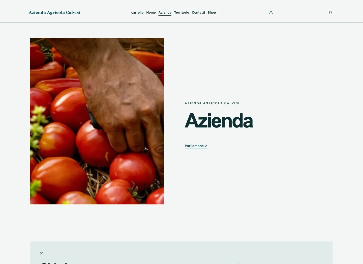 Anteprima del sito web di Agricola Calvisi